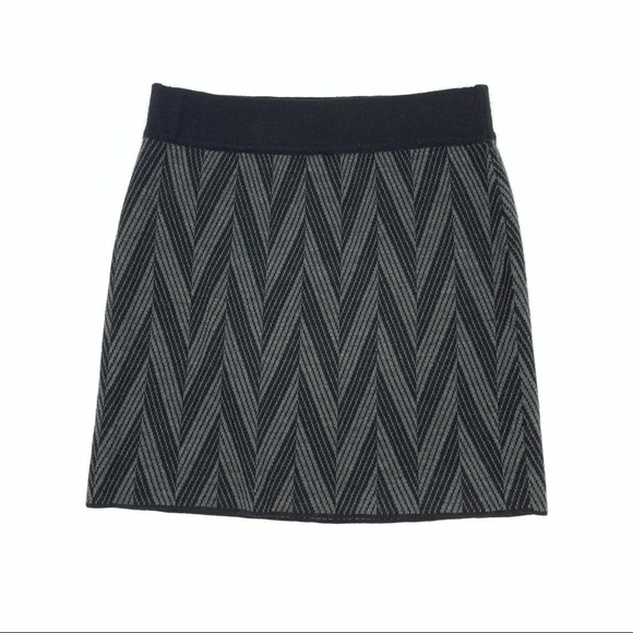 Fenn Wright Manson Wool Blend Chevron Sweater Skirt Size Large - Picture 1 of 6